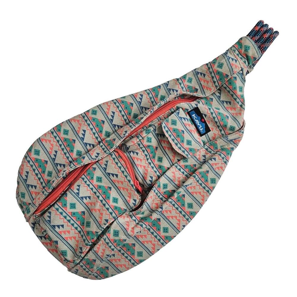 Kavu Rope Sling Bag Crossbody Backpack Aztec‎ Southwestern Large Travel Purse